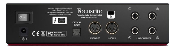 Аудиоинтерфейс Focusrite Clarett 2Pre