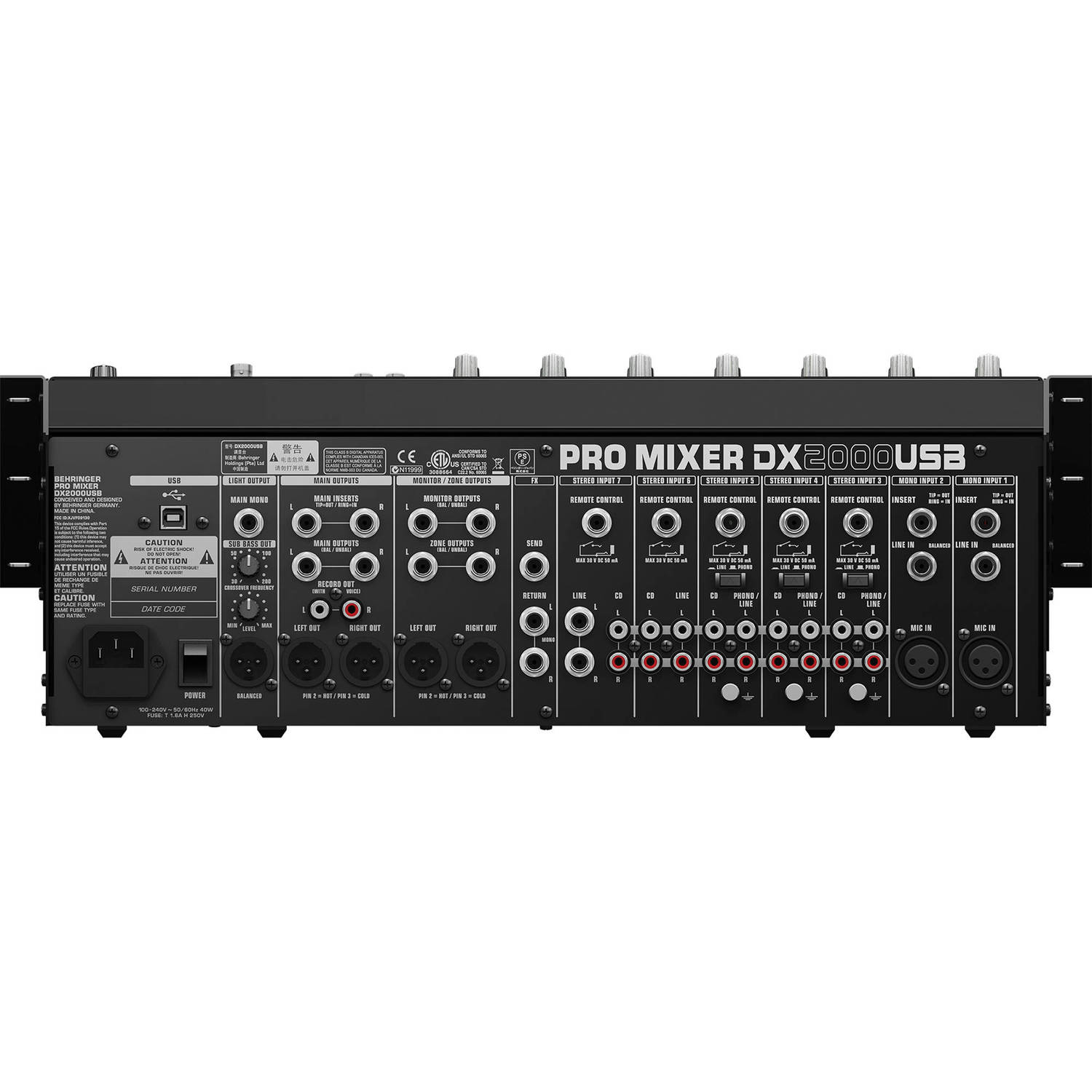 Цифровой микшерный пульт Behringer DX2000USB