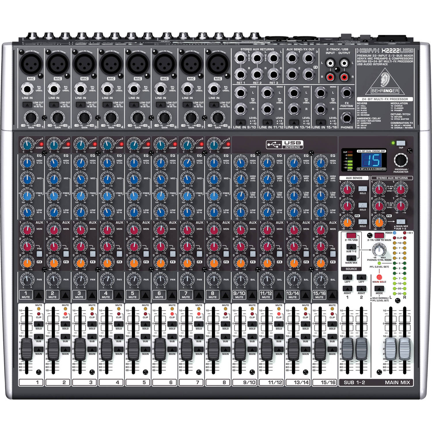 Микшерный пульт Behringer X2222USB