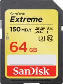 Карта памяти Sandisk 64GB Extreme SDXC UHS-I 150MB/s Карта памяти Sandisk 64GB Extreme SDXC UHS-I 150MB/s