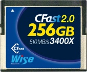 Карта памяти Wise 256GB CFast 2.0 Memory Card 510MB/s (синяя)