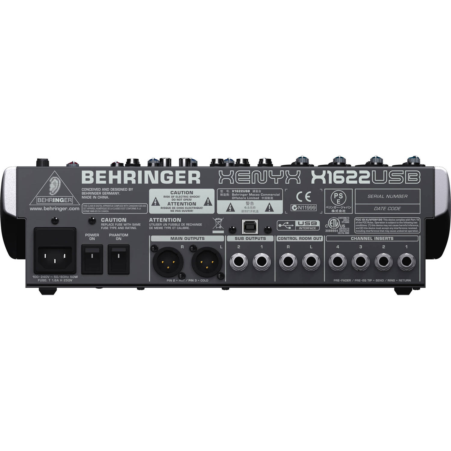 Микшерный пульт Behringer X1622USB