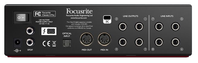 Аудиоинтерфейс Focusrite Clarett 4Pre